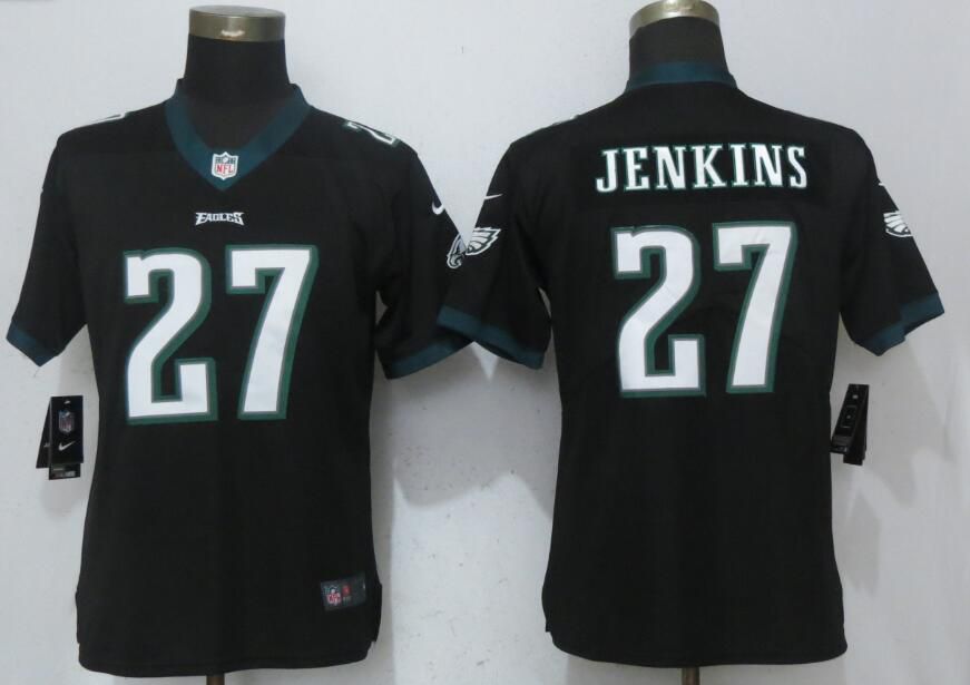 Women Philadelphia Eagles 27 Jenkins Black Vapor Untouchable Nike Player NFL Jerseys